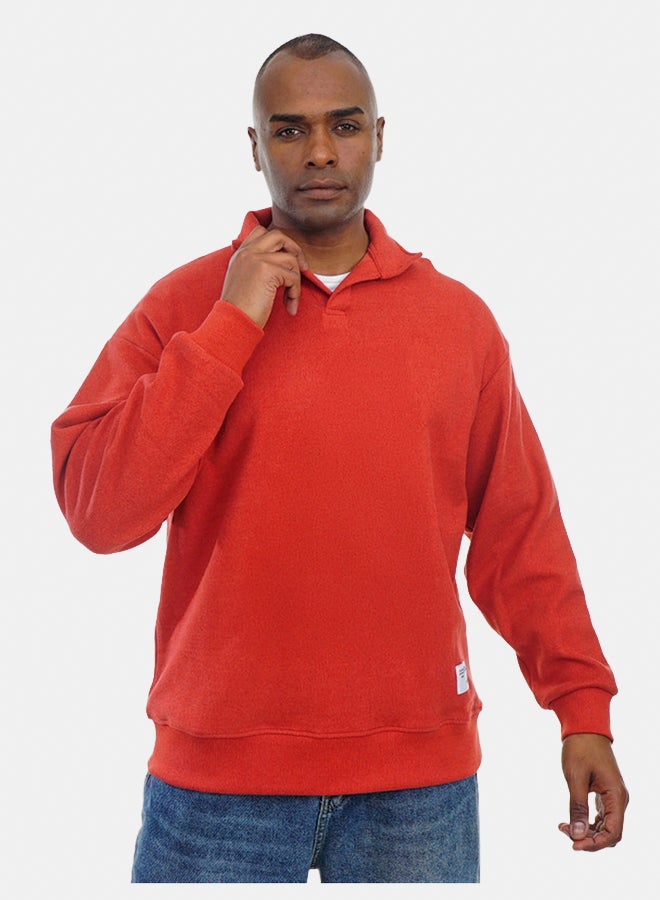 FIRE WOOD FireWood Cashmere Knit Pullover Sweater long sleeve For Men - Brick - Image 2